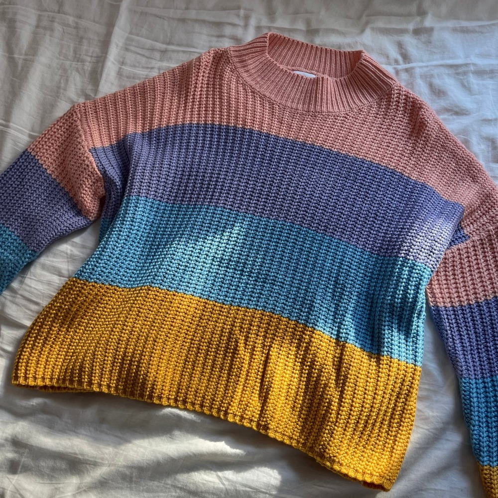 Colorblock Chunky knit sweater - Picture 3 of 4